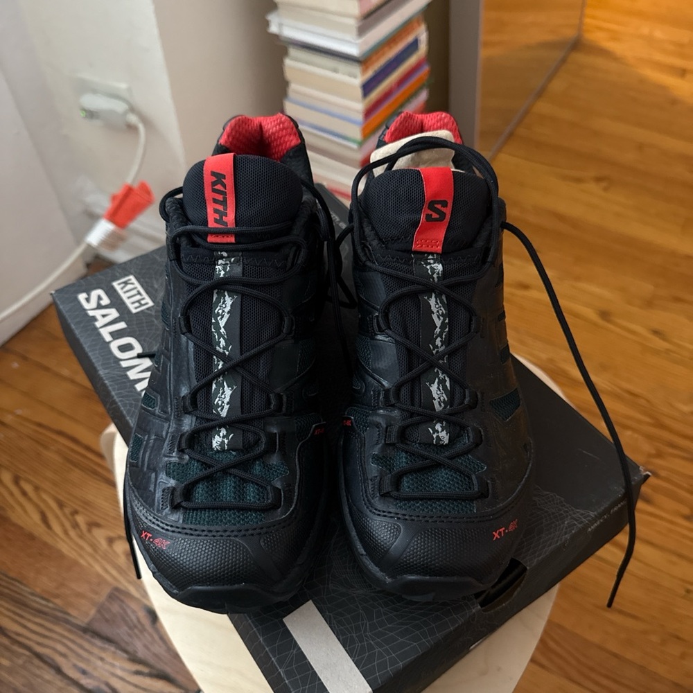 Kith Black and Red Athletic Shoes with Chunky Sole